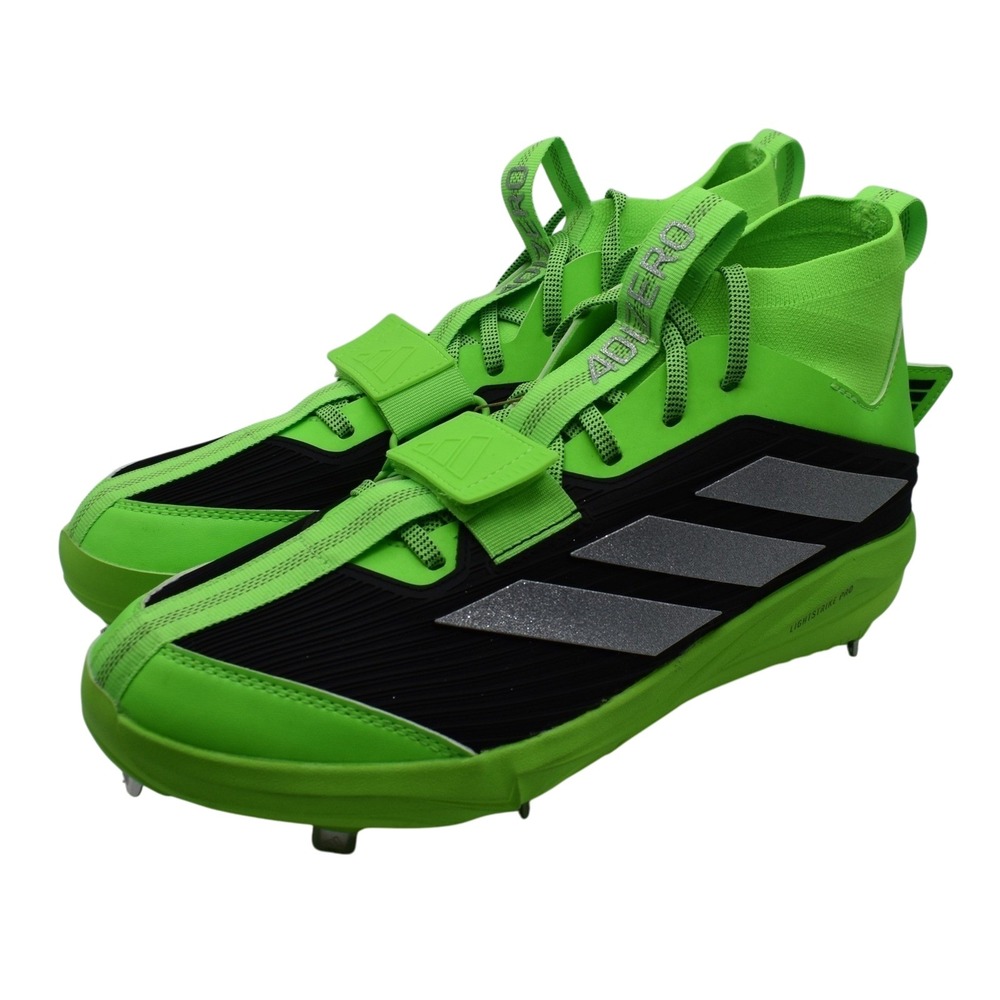 Adidas Adizero Edge+ Metal Baseball Cleats Mens Size 12 Solar Green JS4119 NWT